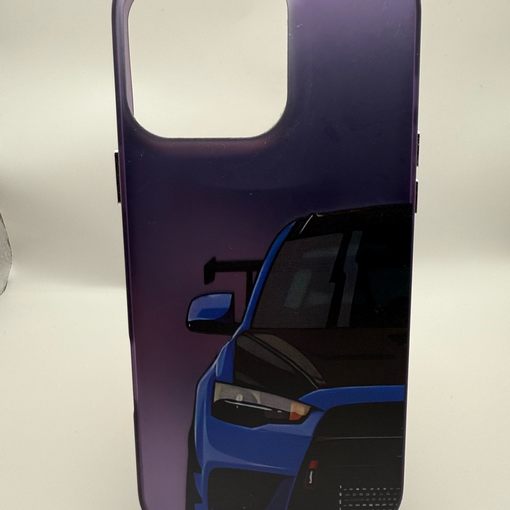 *For iPhone 16 ProMax* Purple and Black Car Design Phone Case